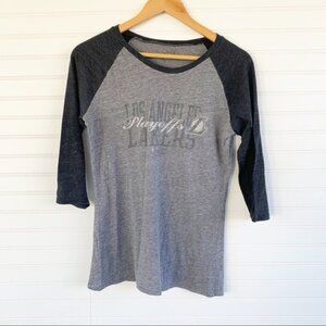 Gfs Coed Los Ángeles Lakers Playoffs Raglan Shirt Size Large